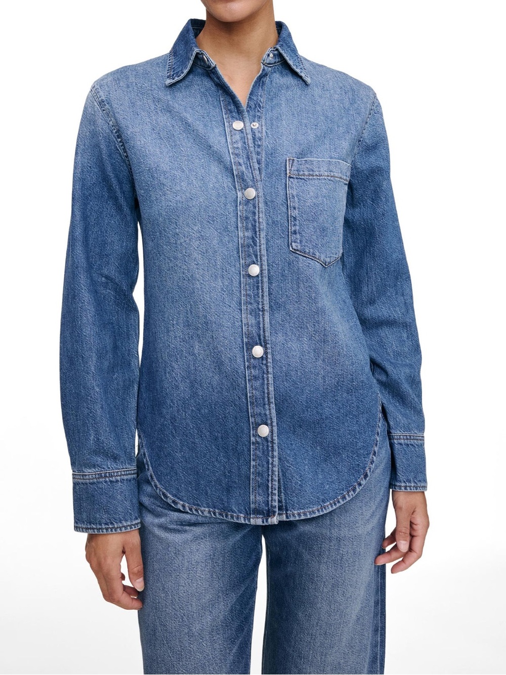 DL1961 INES Denim Shirt in River Bank S